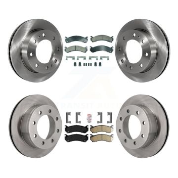 Front Rear Ceramic Pad Brake Rotor Kit For Chevrolet GMC Sierra 2500 HD Silverado 3500 XL K8A-107323