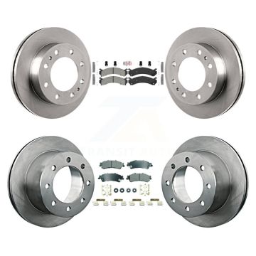 Front Rear Semi-Metallic Pads And Disc Brake Rotors Kit For 2001 GMC Sierra 3500 K8A-107327