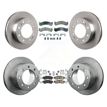 Front Rear Ceramic Pads And Disc Brake Rotors Kit For 2001 GMC Sierra 3500 K8A-107331