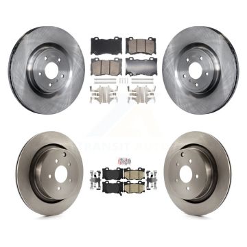Front Rear Ceramic Pad & Brake Rotor Kit For 09-13 INFINITI FX50 With Dual Piston Caliper K8A-107332