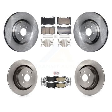 Front Rear Ceramic Pad Brake Rotors Kit For 2009-2013 INFINITI G37 RWD With Brembo Brakes K8A-107333