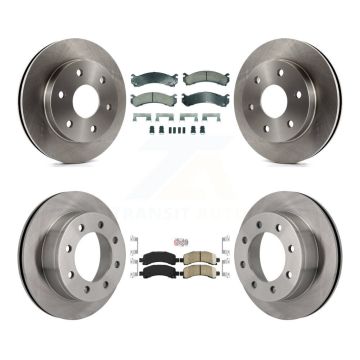 Front Rear Ceramic Pad & Disc Brake Rotors Kit For 2006 Chevrolet Express 2500 GMC Savana K8A-107351