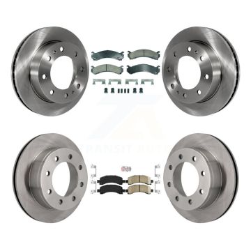 Front Rear Ceramic Pads And Disc Brake Rotors Kit For GMC Savana 2500 Chevrolet Express K8A-107353