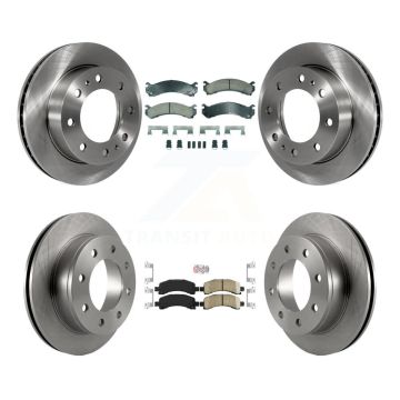 Front Rear Ceramic Pads And Disc Brake Rotors Kit For Chevrolet Express 2500 GMC Savana K8A-107357