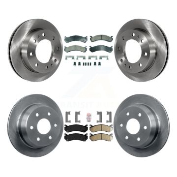 Front Rear Ceramic Pad Brake Rotors Kit For 2003 Chevrolet Silverado 2500 HD Suburban GMC K8A-107361