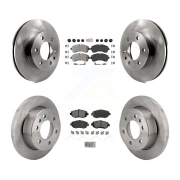 Front Rear Semi-Metallic Pad & Brake Rotors Kit For Mercedes-Benz Sprinter 2500 3500 1500 K8A-107371