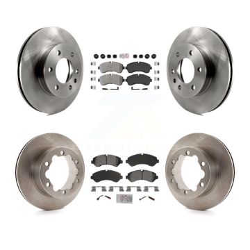 Front Rear Semi-Metallic Pad Brake Rotors Kit For Mercedes-Benz Sprinter 3500 4500 3500XD K8A-107373
