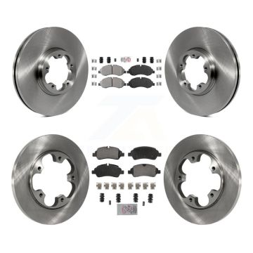 Front Rear Semi-Metallic Pad Brake Rotor Kit For Ford Transit-250 Transit-150 Transit-350 K8A-107374