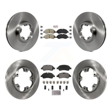 Front Rear Semi-Metallic Pad Brake Rotor Kit For Ford Transit-250 Transit-150 Transit-350 K8A-107375