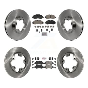 Front Rear Semi-Metallic Pad Brake Rotor Kit For Ford Transit-250 Transit-150 Transit-350 K8A-107377