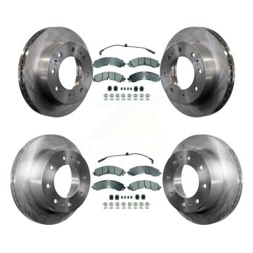 Front Rear Semi-Metallic Pad & Brake Rotor Kit For GMC Chevrolet Sierra 2500 HD Silverado K8A-107386