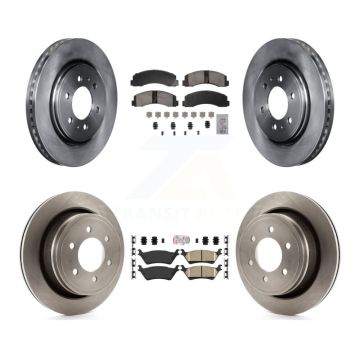 Front Rear Ceramic Pad Brake Rotor Kit For 2018-2020 Ford F-150 With Manual Parking K8A-107404