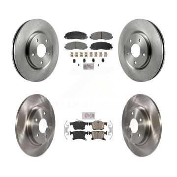 Front Semi-Metallic Rear Ceramic Pad Brake Rotors Kit For Chrysler Pacifica Grand Caravan K8A-107438
