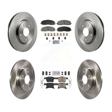 Front Semi-Metallic Rear Ceramic Pad Brake Rotors Kit For Chrysler Pacifica Grand Caravan K8A-107439