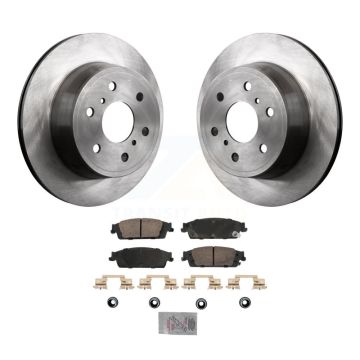 Rear Brake Rotor & Ceramic Pad Kit For Chevrolet GMC Silverado 1500 Sierra Tahoe Yukon XL K8A-107452