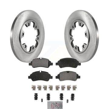 Rear Brake Rotors & Semi-Metallic Pad Kit For 15-19 Ford Transit-350 HD With 6 Lug Wheels K8A-107465