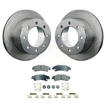 Rear Disc Brake Rotors And Semi-Metallic Pads Kit For 2001 GMC Sierra 3500 K8A-107478