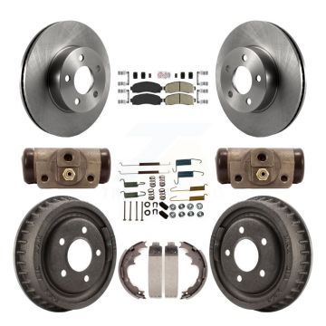 Front Rear Brake Rotor Ceramic Pad & Drum Kit (9Pc) For Mazda B4000 With 9" Diameter K8A-107500