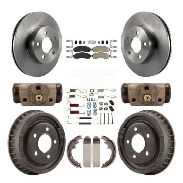 Front Rear Brake Rotor Ceramic Pad & Drum Kit (9Pc) For Mazda B4000 With 9" Diameter K8A-107502