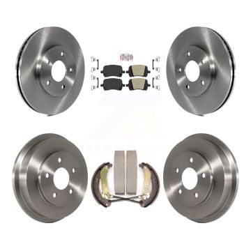 Front Rear Brake Rotors Ceramic Pad Drum Kit For 09 Chevrolet HHR LT Panel/LS Panel/LT/LS K8A-107531