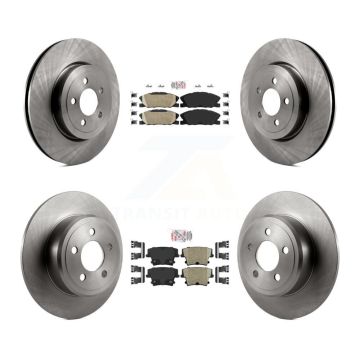 Front Rear Ceramic Pad Brake Rotors Kit For Dodge Charger With 345mm Diameter Rotor K8A-107534