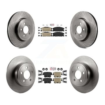 Front Rear Ceramic Pad Brake Rotors Kit For Dodge Charger With 345mm Diameter Rotor K8A-107535