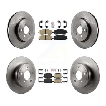 Front Rear Ceramic Pad Brake Rotors Kit For Dodge Charger With 345mm Diameter Rotor K8A-107538