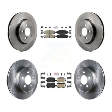 Front Rear Ceramic Pad Brake Rotors Kit For Dodge Charger With 345mm Diameter Rotor K8A-107543