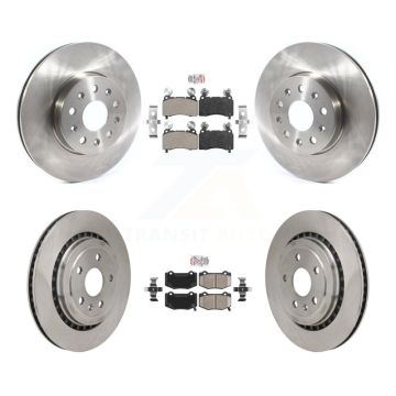 Front Semi-Metallic Rear Ceramic Pad Brake Rotor Kit For 16 Chevrolet Camaro SS with 3.6L K8A-107595
