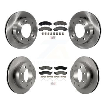 Front Rear Semi-Metallic Pad & Brake Rotor Kit For GMC Savana 2500 Chevrolet Express 3500 K8A-107601