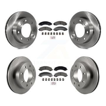 Front Rear Semi-Metallic Pad & Disc Brake Rotor Kit For GMC Savana 2500 Chevrolet Express K8A-107603