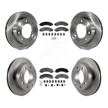 Front Rear Semi-Metallic Pad & Disc Brake Rotor Kit For GMC Savana 2500 Chevrolet Express K8A-107604