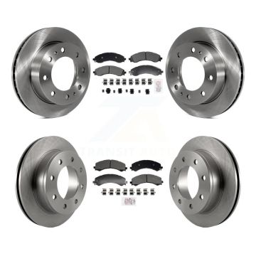 Front Rear Semi-Metallic Pad & Disc Brake Rotor Kit For GMC Savana 2500 Chevrolet Express K8A-107605