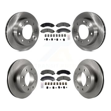 Front Rear Semi-Metallic Pad & Disc Brake Rotor Kit For GMC Savana 2500 Chevrolet Express K8A-107606