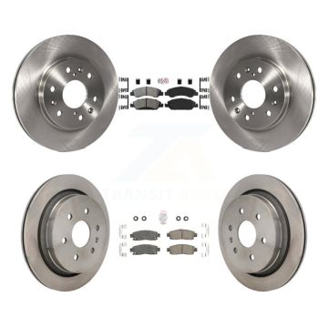 Front Semi-Metallic Rear Ceramic Pads And Disc Brake Rotors Kit For Cadillac XTS K8A-107618
