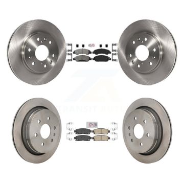 Front Semi-Metallic Rear Ceramic Pads And Disc Brake Rotors Kit For Cadillac XTS K8A-107619