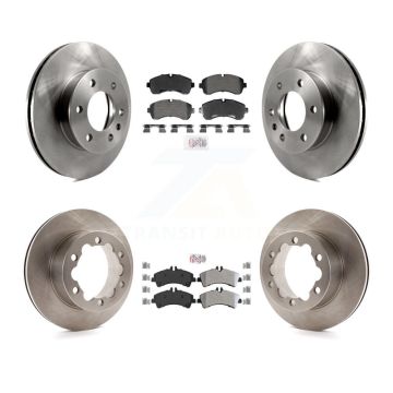 Front Rear Semi-Metallic Pad Brake Rotor Kit For Sprinter 3500 Mercedes-Benz Dodge 3500XD K8A-107625