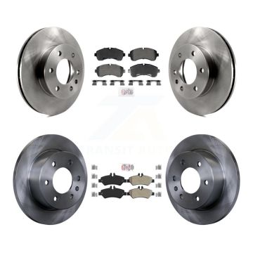 Front Rear Semi-Metallic Pad & Disc Brake Rotors Kit For Dodge Sprinter 3500 Freightliner K8A-107628