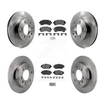 Front Rear Semi-Metallic Pad & Brake Rotors Kit For Mercedes-Benz Sprinter 2500 3500 4500 K8A-107632