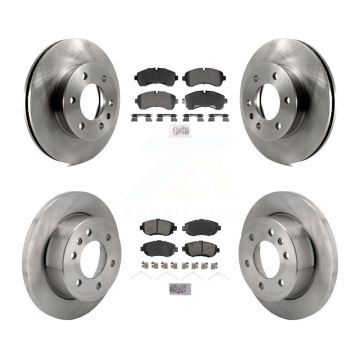 Front Rear Semi-Metallic Pad & Brake Rotors Kit For Mercedes-Benz Sprinter 2500 3500 1500 K8A-107634