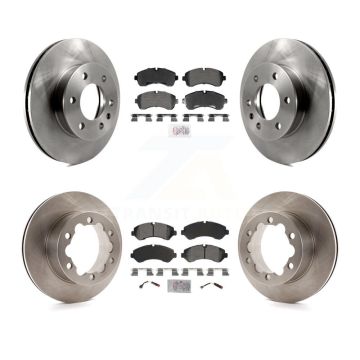 Front Rear Semi-Metallic Pad Brake Rotors Kit For Mercedes-Benz Sprinter 3500 4500 3500XD K8A-107636
