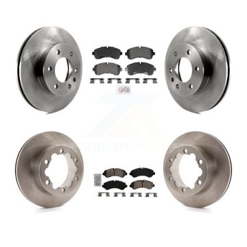 Front Semi-Metallic Rear Ceramic Pad Brake Rotor Kit For Mercedes-Benz Sprinter 3500 4500 K8A-107637