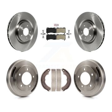 Front Rear Disc Brake Rotors Semi-Metallic Pads And Drum Kit For Mitsubishi Lancer K8A-107688