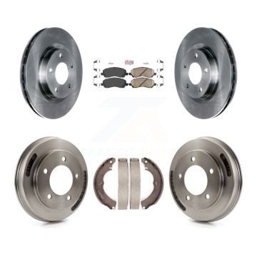 Front Rear Disc Brake Rotors Ceramic Pad And Drum Kit For 2008-2009 Mitsubishi Lancer GTS K8A-107691