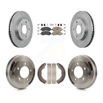 Front Rear Disc Brake Rotors Ceramic Pads And Drum Kit For Mitsubishi Lancer K8A-107692