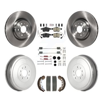 Front Rear Disc Brake Rotor Ceramic Pad & Drum Kit (7Pc) For 2015-2021 Ram ProMaster City K8A-107700