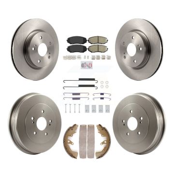 Front Rear Brake Rotor Semi-Metallic Pad Drum Kit (7Pc) For 2006-2008 Suzuki Grand Vitara K8A-107709