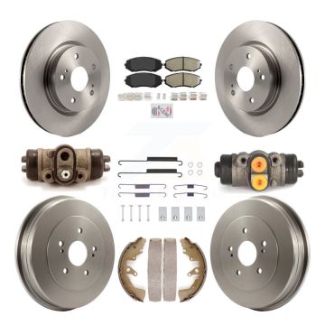 Front Rear Disc Brake Rotor Semi-Metallic Pad Drum Kit (9Pc) For 2008 Suzuki Grand Vitara K8A-107715
