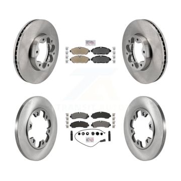 Front Rear Semi-Metallic Pad Brake Rotor Kit For 20-21 Ford Transit-350 With 6 Lug Wheels K8A-107724