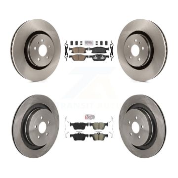Front Ceramic Rear Semi-Metallic Pads And Disc Brake Rotors Kit For Lincoln Nautilus K8A-107741